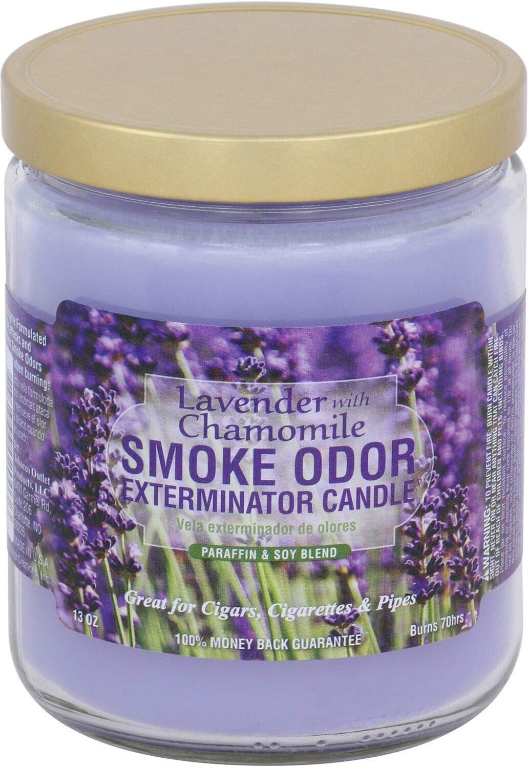 Smoke Odor 13oz Candle LAVENDER W/ CHAMOMILE