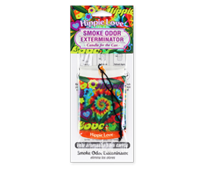 Smoke Odor Car Hanger HIPPIE LOVE