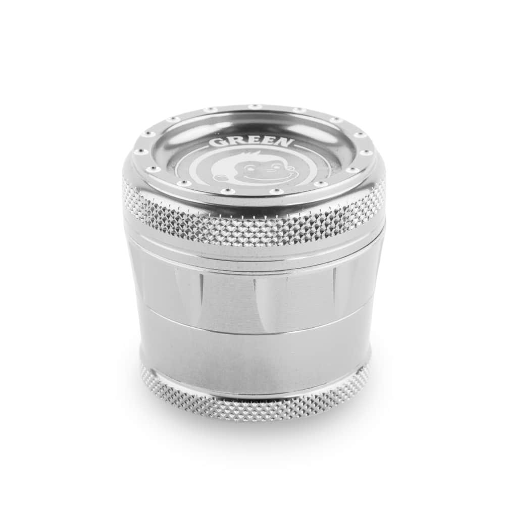 Green Monkey Tamarin Grinder 4pc SILVER 2&quot; (50mm)