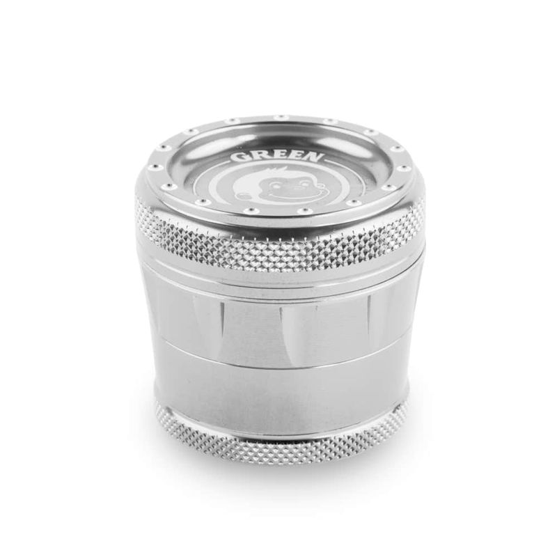 Green Monkey Tamarin Grinder 4pc SILVER 2&quot; (50mm)