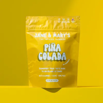 Jane &amp; Mary&#39;s Gummies (9) PINA COLADA SORBET 350mg 35ct