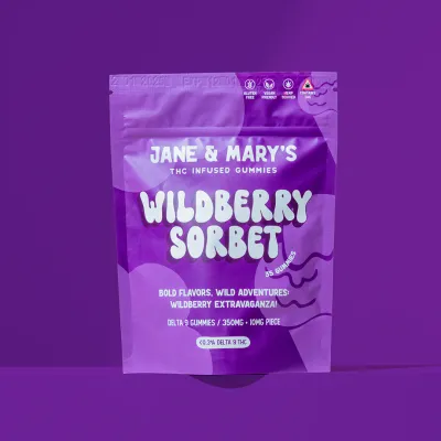 Jane &amp; Mary&#39;s Gummies (9) WILDBERRY SORBET 350mg 35ct
