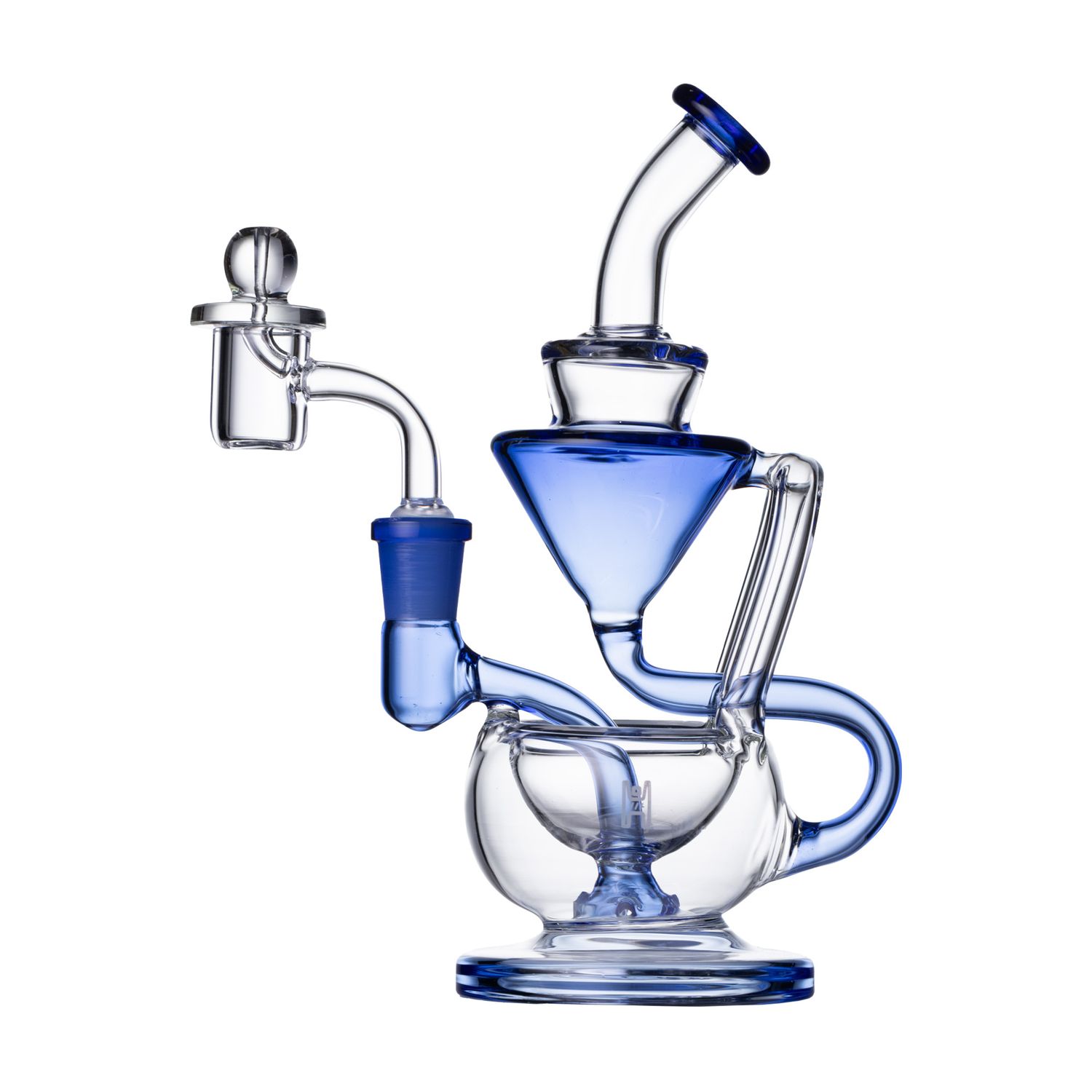 Human Grade 5&quot; Recycler 1A Rig CLEAR/BLUE