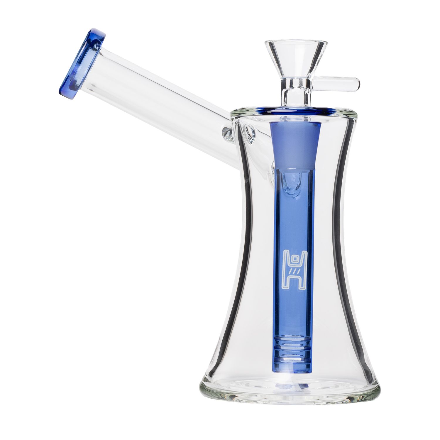 Human Grade 6&quot; Hourglass Sidecar CLEAR/BLUE