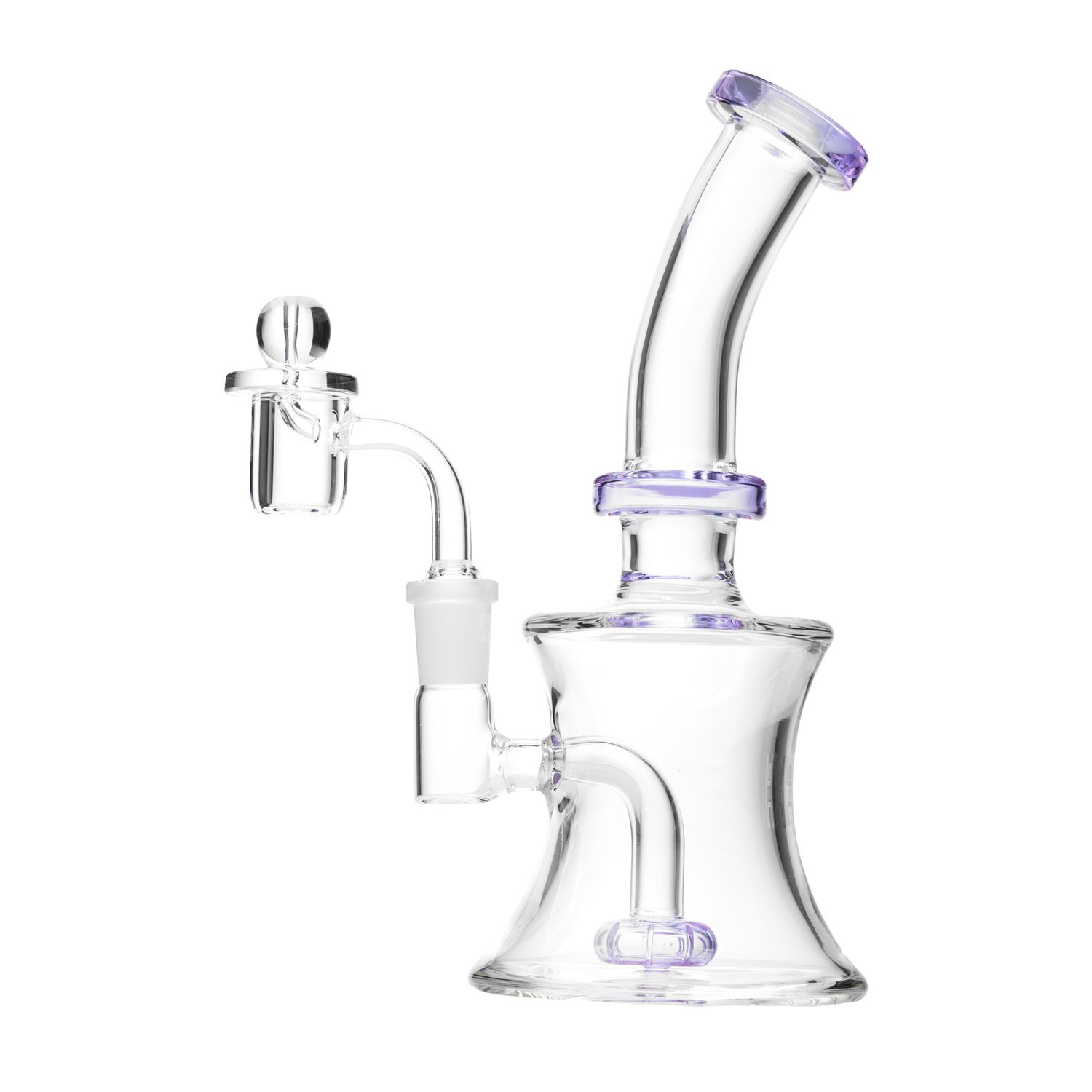 Human Grade 8&quot; Oil Can Rig CLEAR/LAVENDER