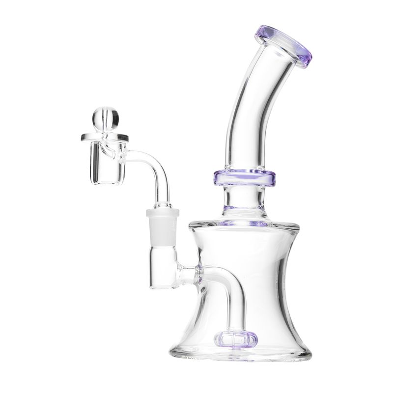 Human Grade 8&quot; Oil Can Rig CLEAR/LAVENDER