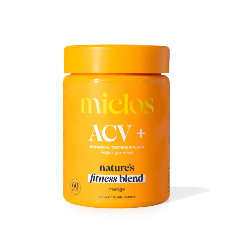 Mielos Botanical Terpene Infused Gummies ACV Fitness Blend MANGO 60ct