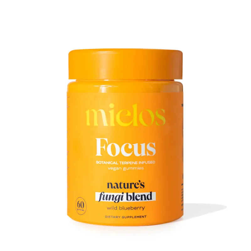 Mielos Botanical Terpene Infused Gummies Focus Blend WILD BLUEBERRY 60ct