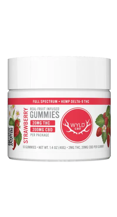 Wyld Gummies (9/D) STRAWBERRY 10ct 220mg