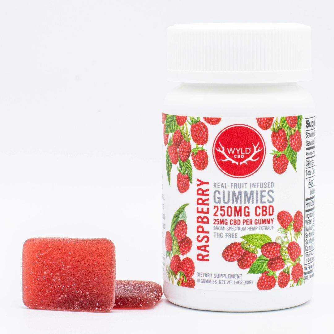 Wyld Gummies (D) RASPBERRY 10ct 250mg
