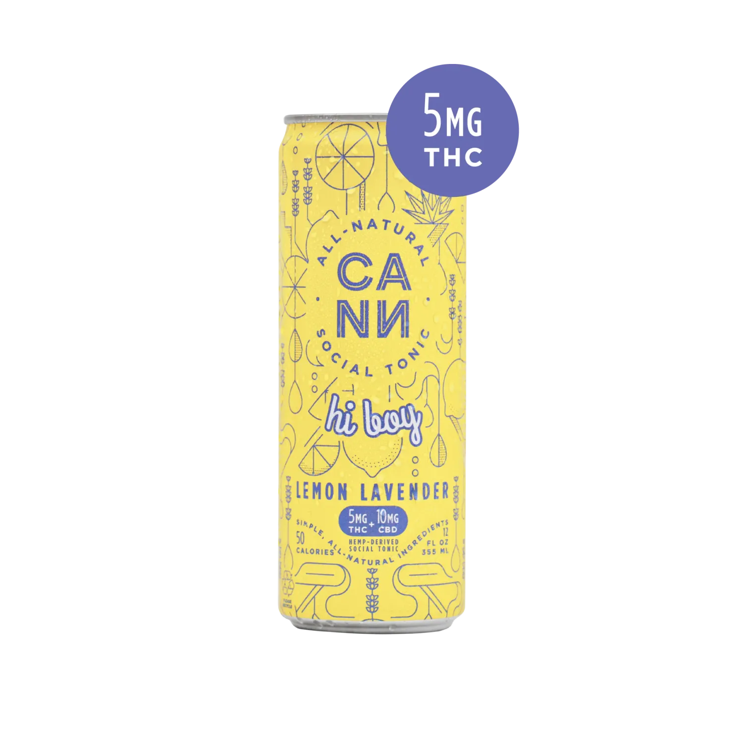 Cann Social Tonic HI BOY LEMON LAVENDER 15mg 355mL