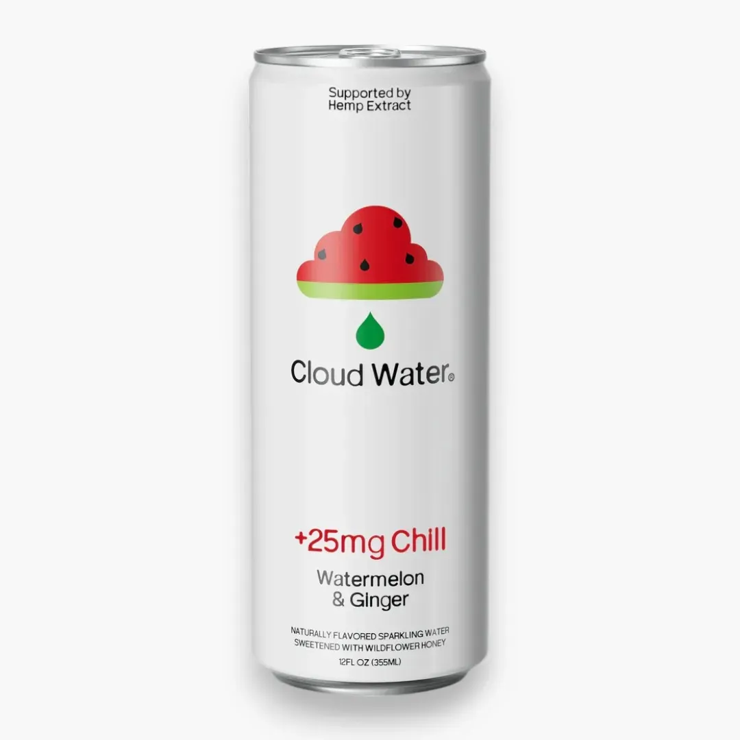 Cloud Water Sparkling Water WATERMELON GINGER 25mg 355mL