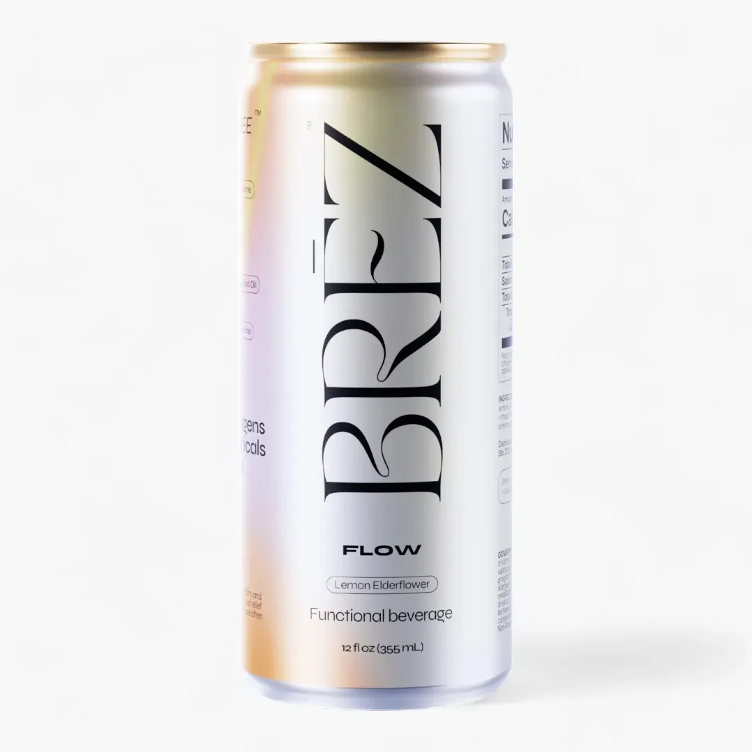 BREZ Fuctional Beverage FLOW LEMON ELDERFLOWER 355mL
