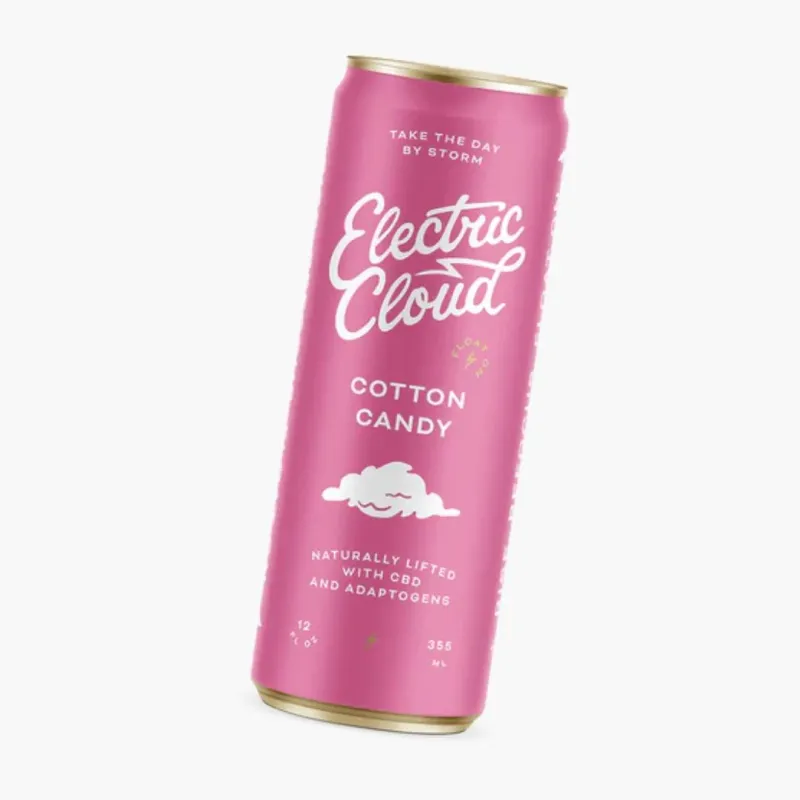 Electric Cloud Sparkling Water COTTON CANDY 20mg 355mL