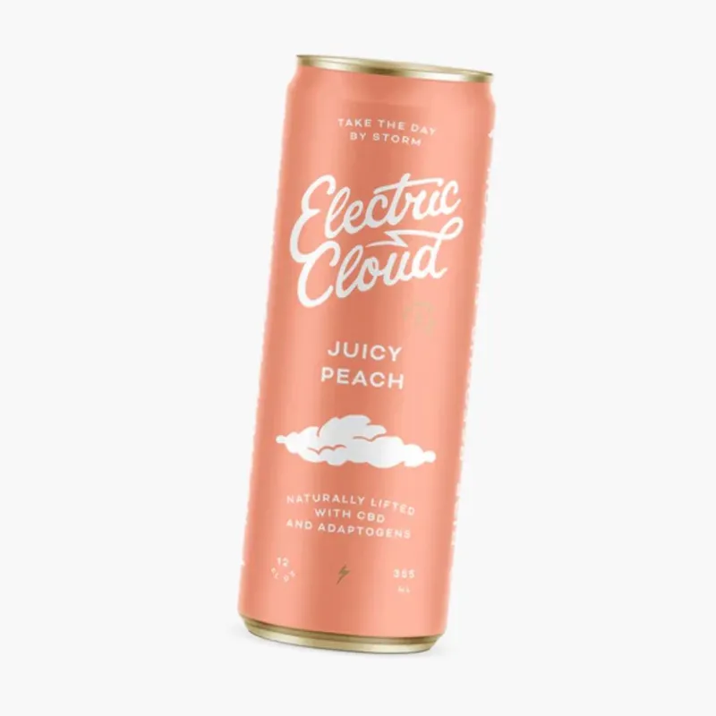 Electric Cloud Sparkling Water JUICY PEACH 20mg 355mL