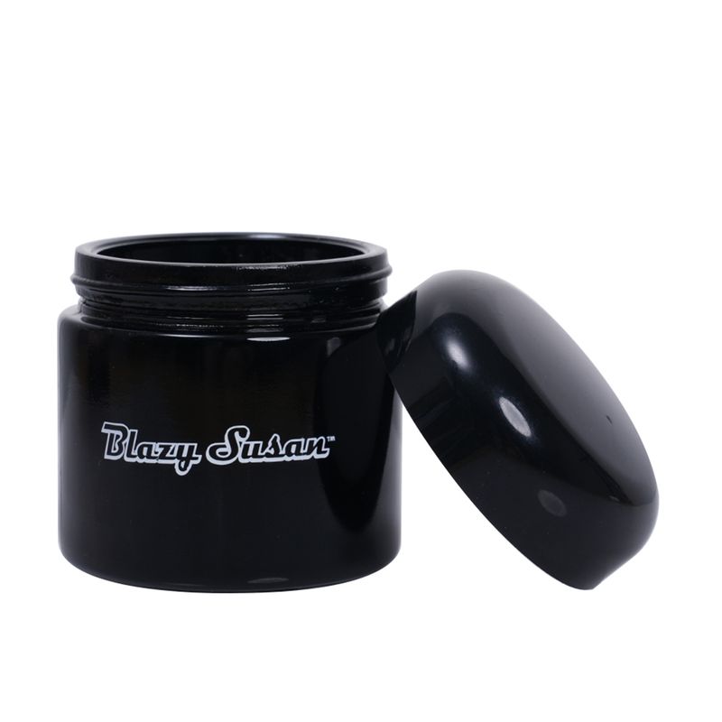 Blazy Susan Glass Stash Jar BLACK