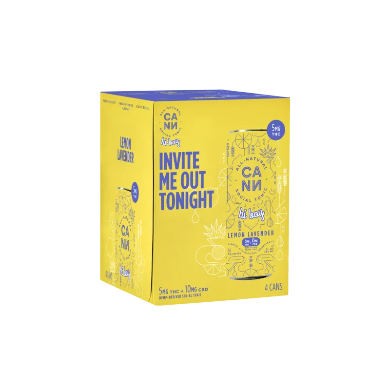 Cann Social Tonic HI BOY LEMON LAVENDER 15mg (4 Pack)