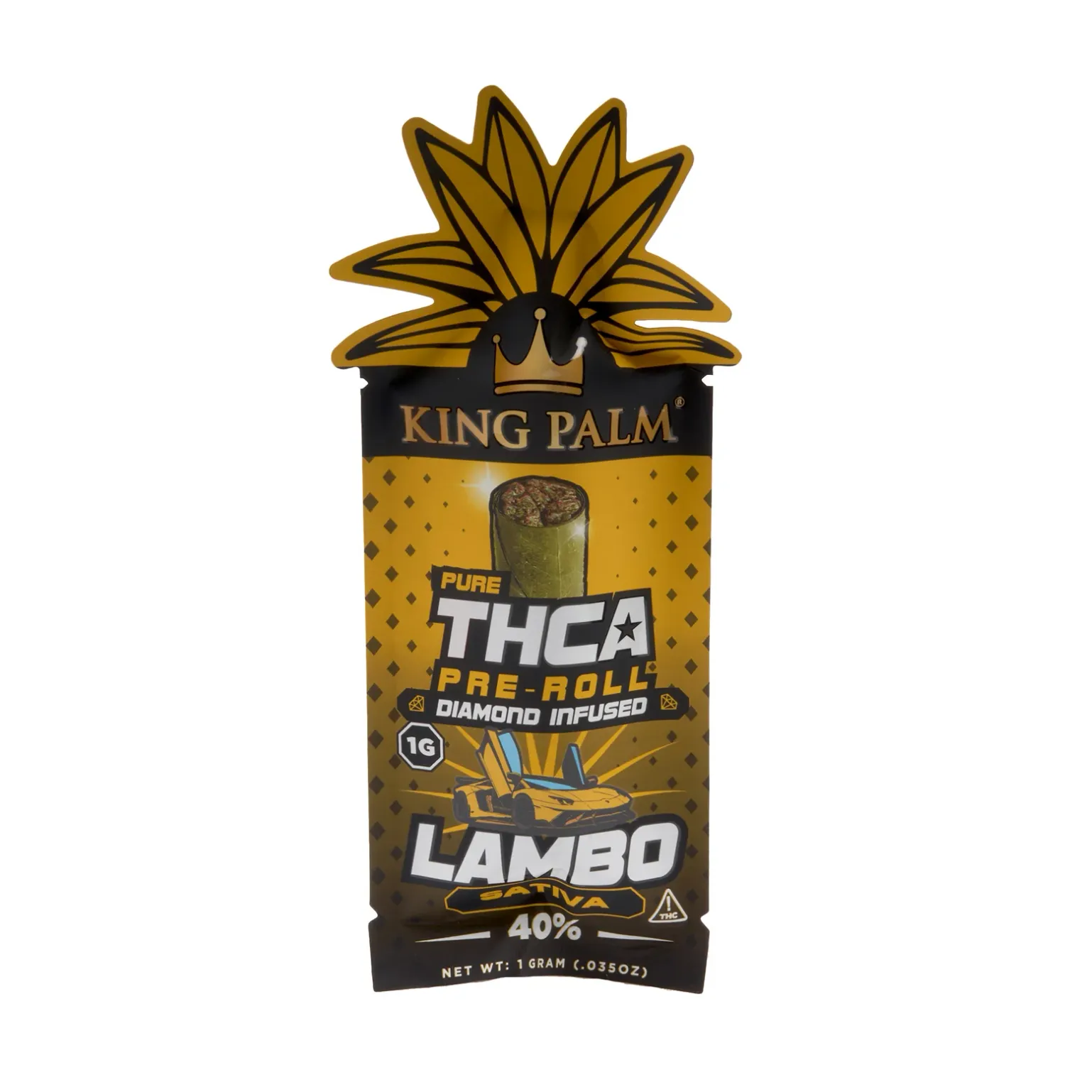 King Palm (A) Pre Roll Diamond Infused LAMBO 1g