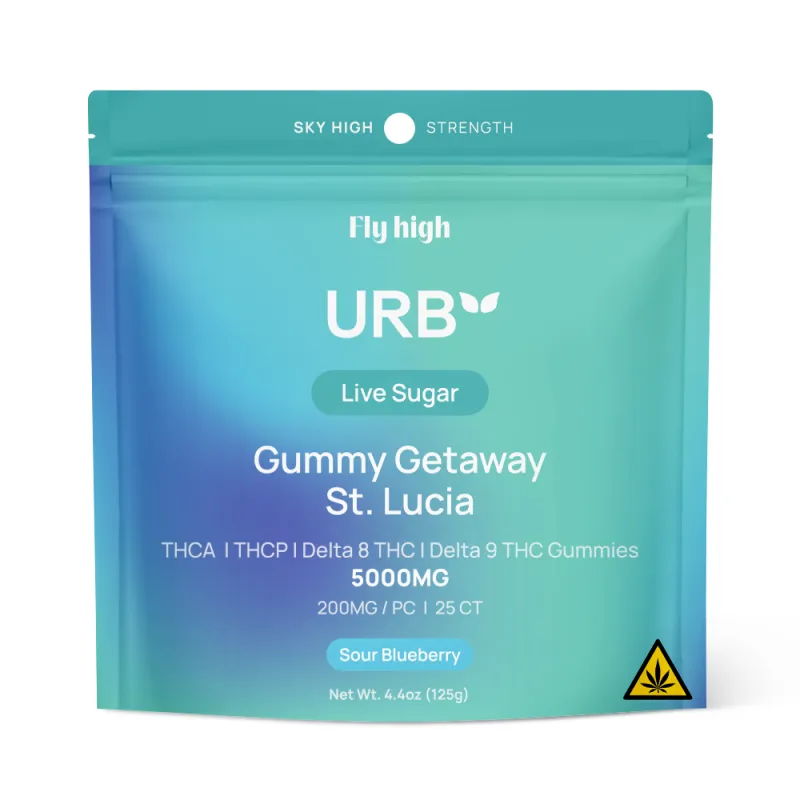 Urb Gummies (8/9/A/P) SOUR BLUEBERRY 5000mg 25ct