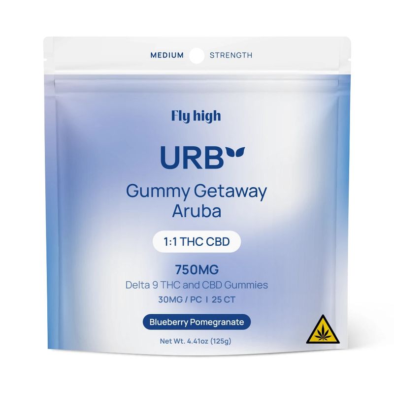 Urb Gummies (1:1) BLUEBERRY POMEGRANATE 750mg 25ct