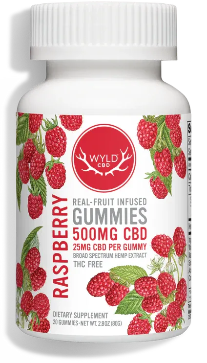 Wyld Gummies (D) RASPBERRY 20ct 500mg