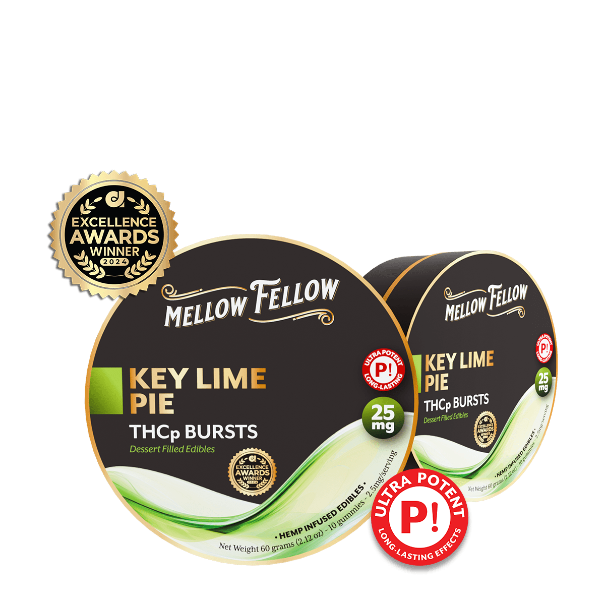 Mellow Fellow Gummies Burst (P) KEY LIME PIE 25mg 10ct