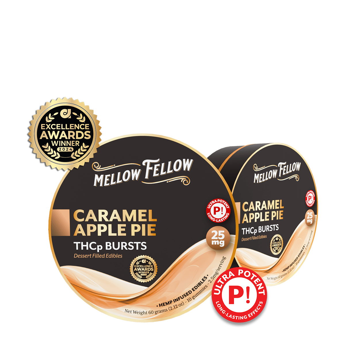 Mellow Fellow Gummies Burst (P) CARAMEL APPLE PIE 25mg 10ct