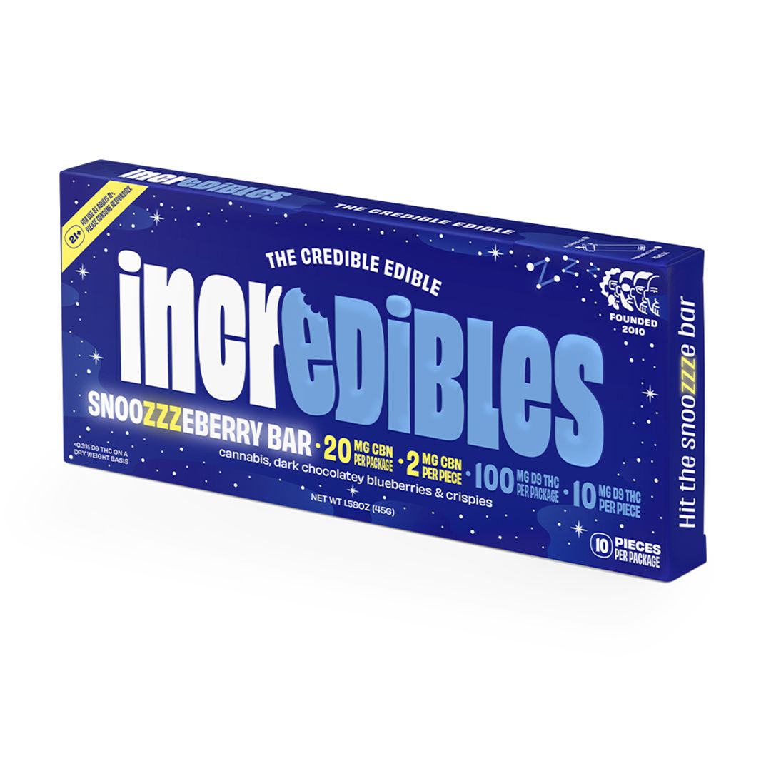 Incredibles Chocolate Bar (8/9/N/P) SNOOZZZEBERRY 120mg 10pc