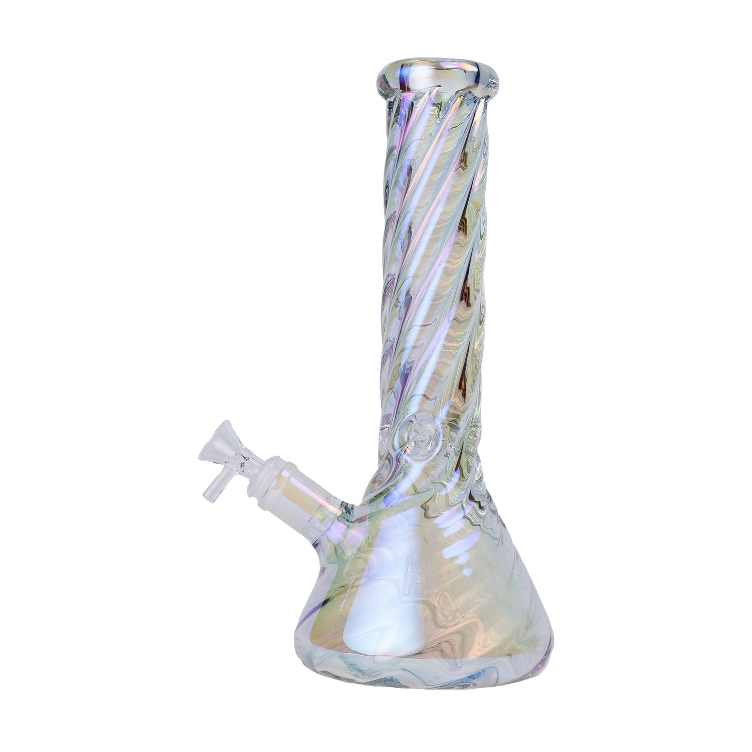 Human Grade 12&quot; Twisted IRIDESCENT Beaker