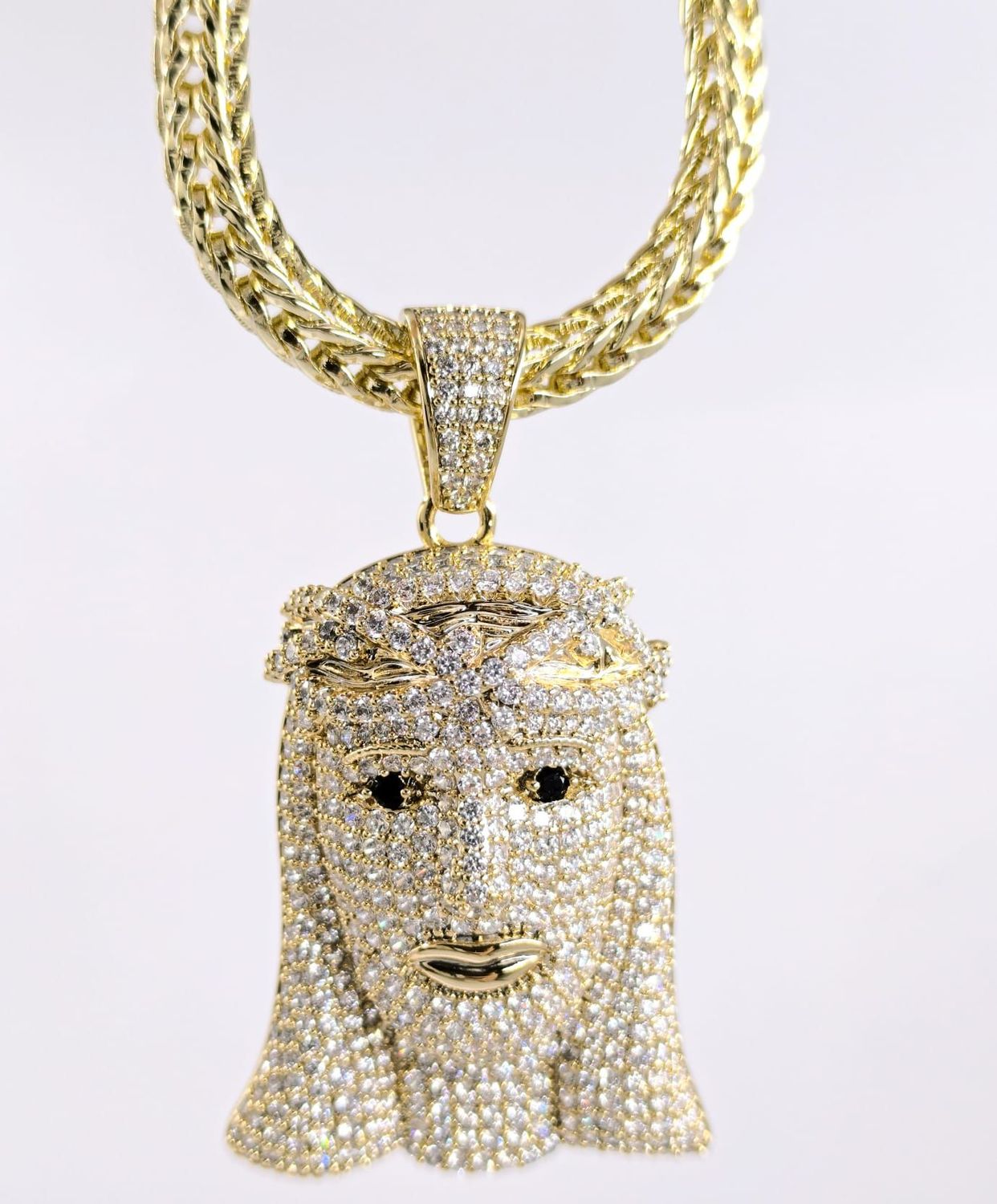 Cadena con colgante cabeza de Jesus