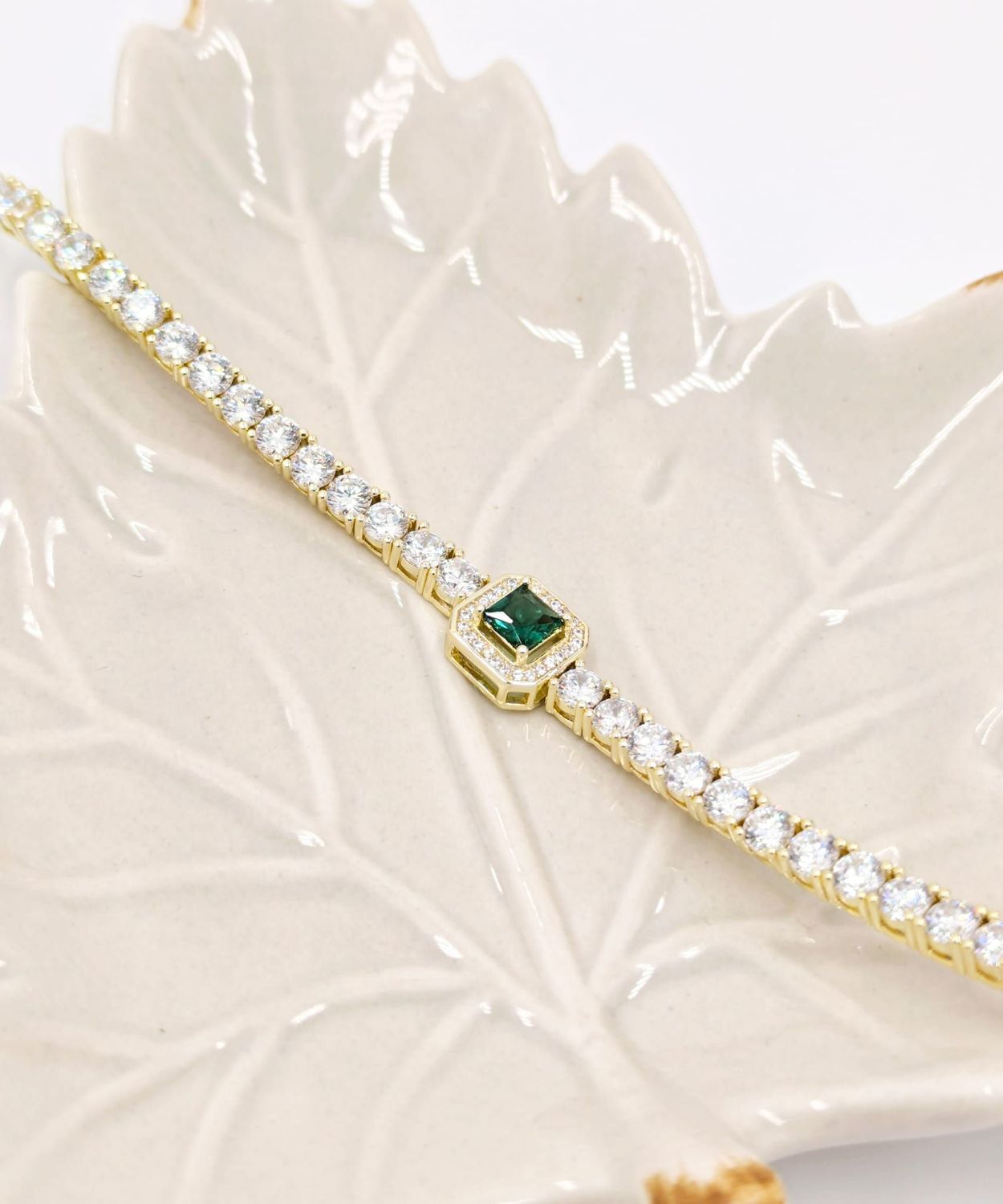 Pulsera circón verde