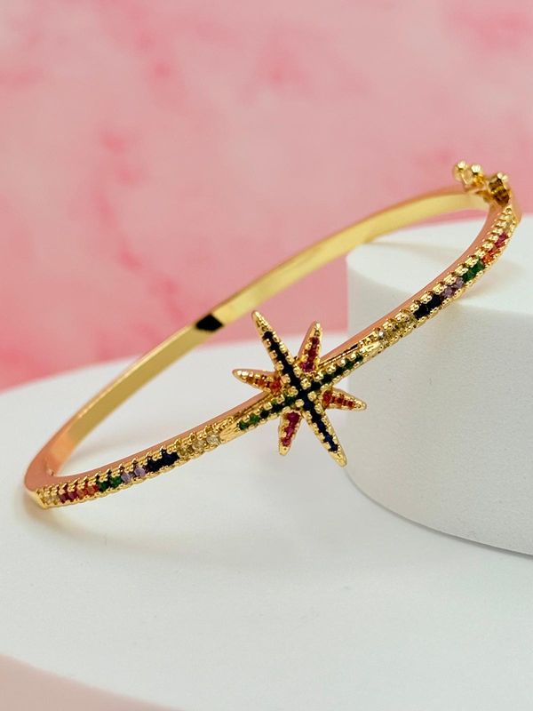 Pulsera rígida con estrella multicolor