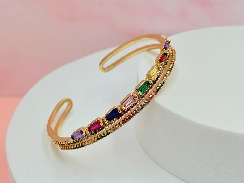 Pulsera rígida abierta multicolor