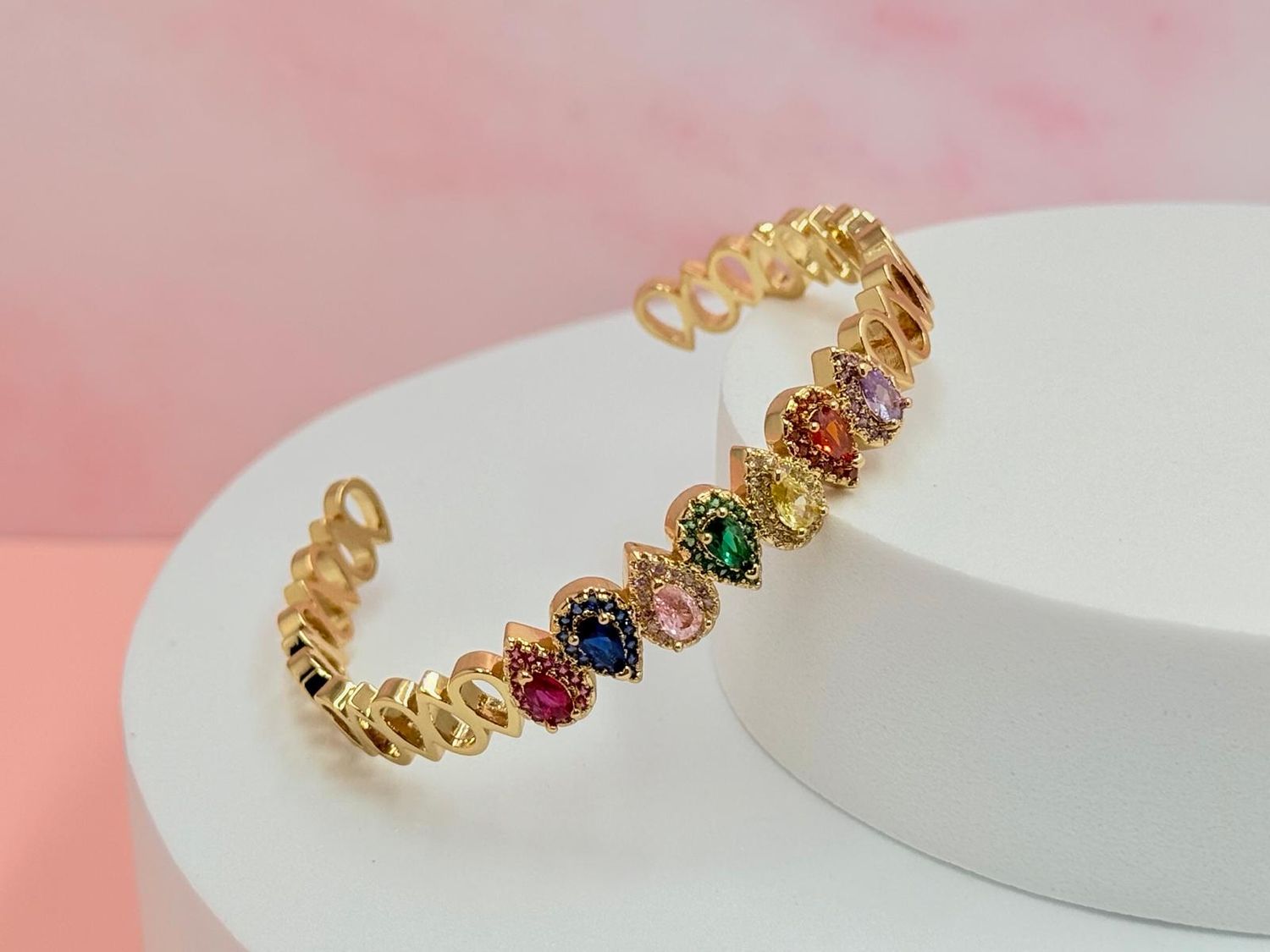 Pulsera rígida diseño gotas