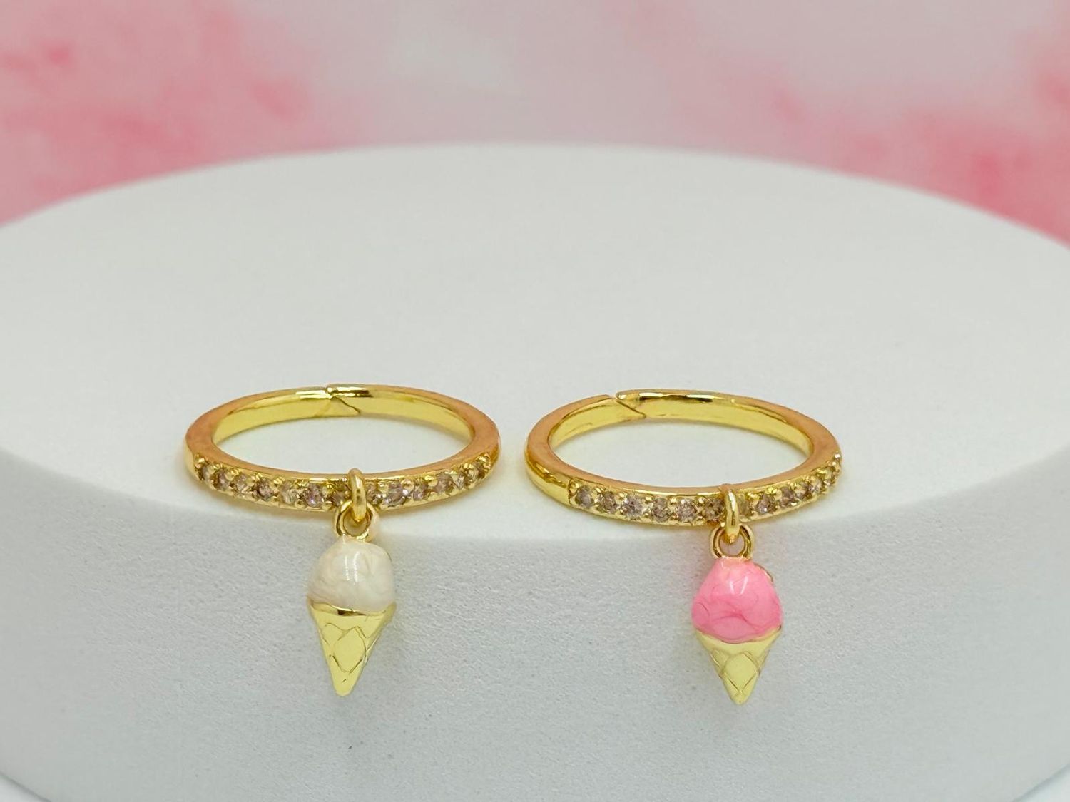 Anillo laminado forma de helado