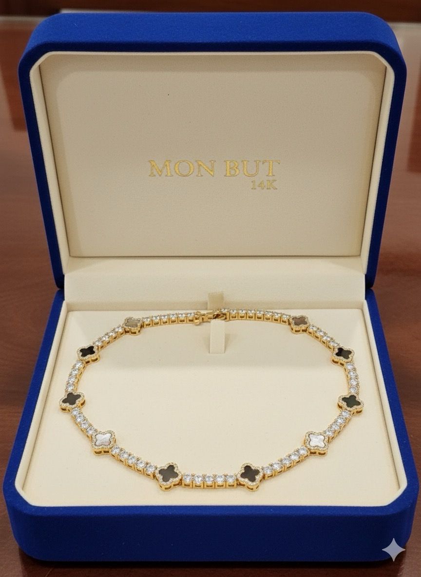 Collar piedra laminado 14k