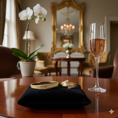 Set pulsera y anillo laminado 14k