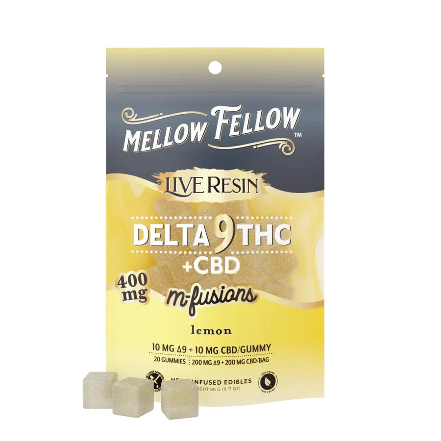 Mellow Fellow Live Resin M-Fusions D9/CBD 400mg Lemon