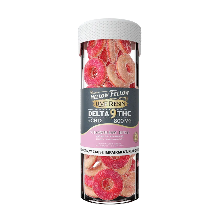 Mellow Fellow Live Resin 800mg Strawberry Rings