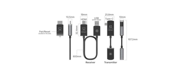 C1 USB-C to HDMI Wireless Display Dongle