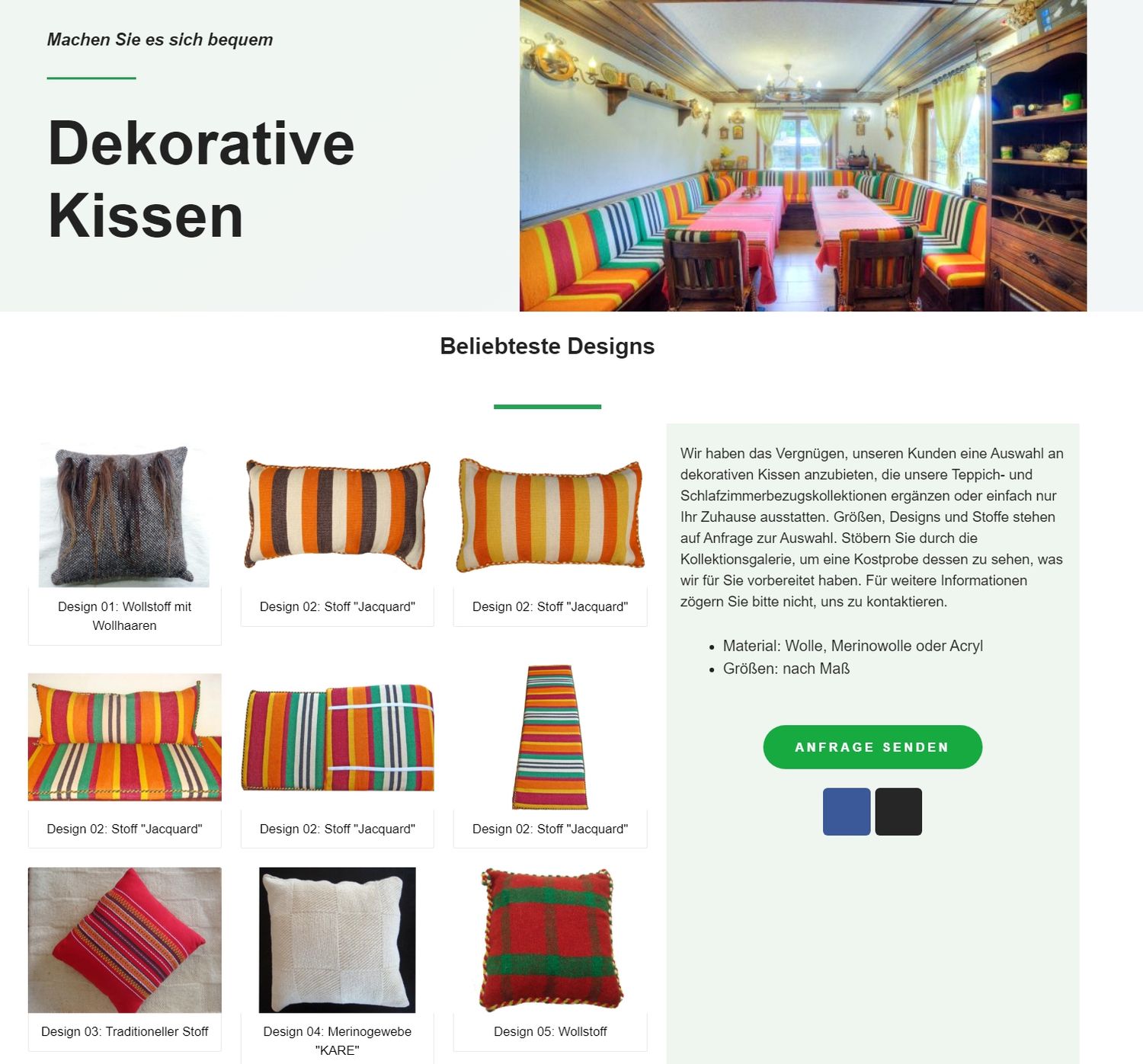 Dekorative Kopfkissen
