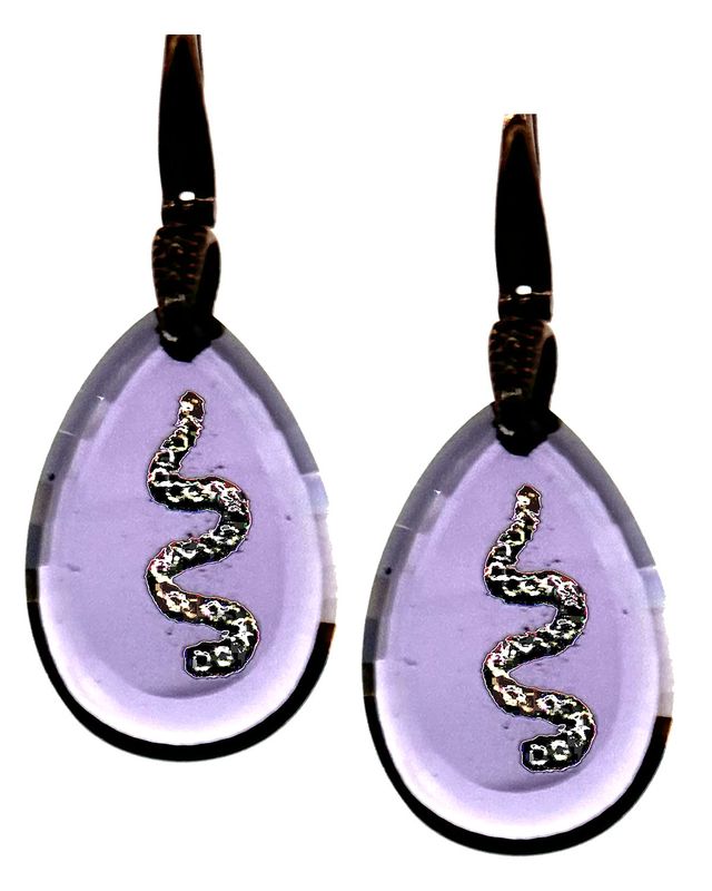 HYDROTHERMAL AMETHYST AND 925 SILVER EARRINGS
