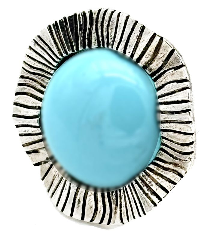 Large turquoise planet ring