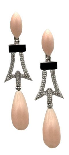 18 kt gold earring bkt 0,12 diamonds and australian south sea pearls
