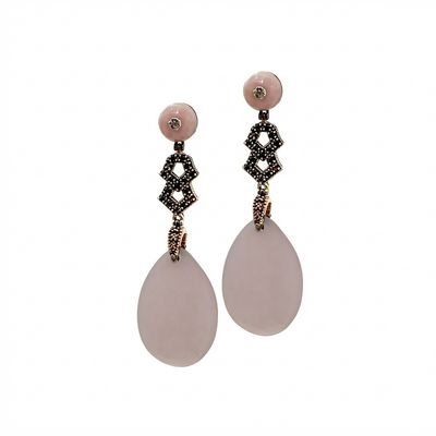 Hydrothermal Rose Quartz &amp; 925 Sterling Silver Earrings - Gentle Pink Beauty
