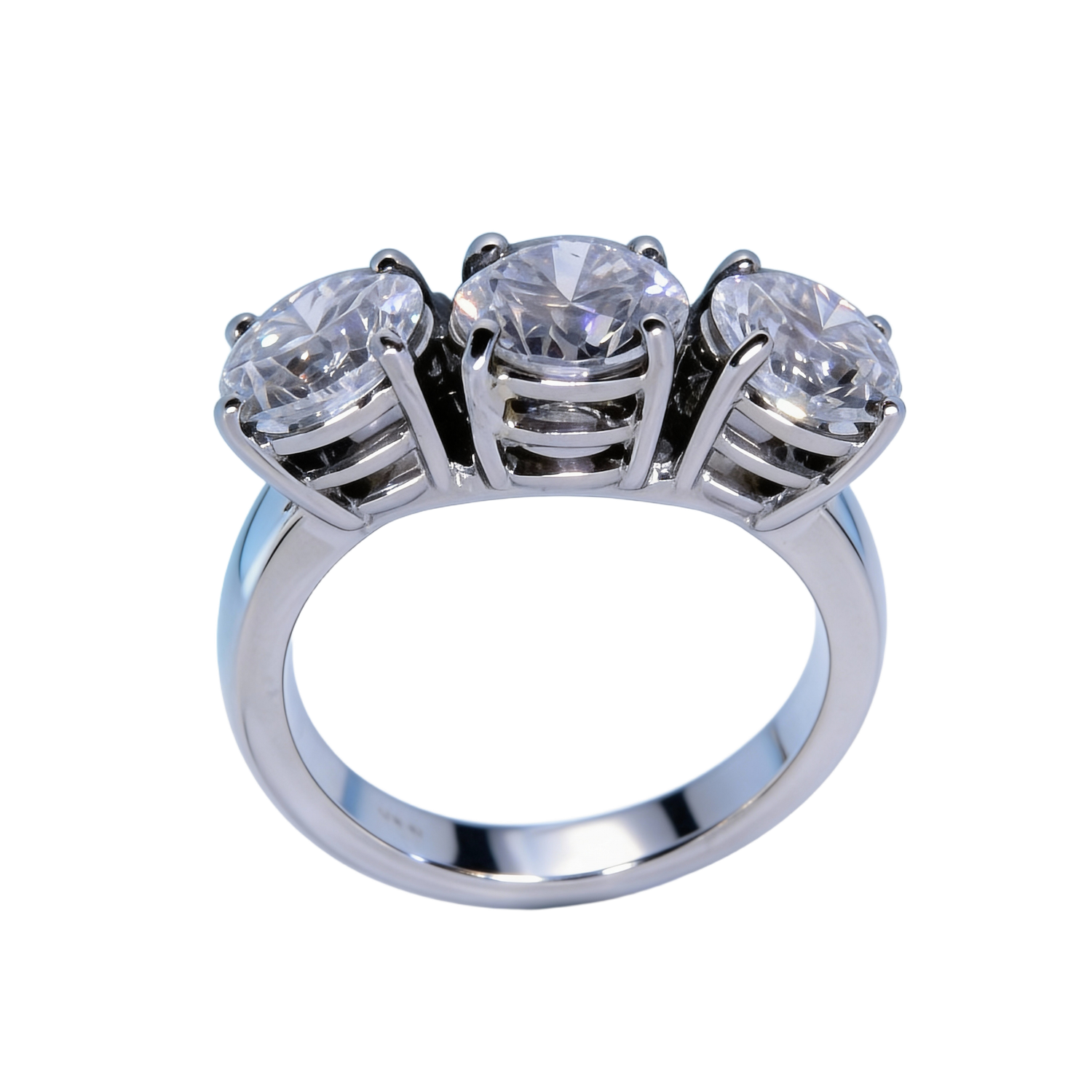 Platinum Trilogy Ring with Lab-Grown Diamonds