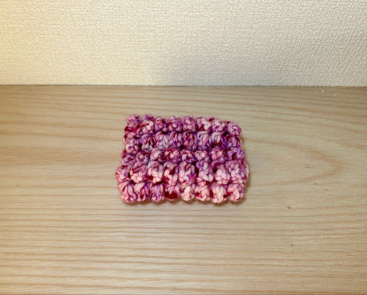 ポコポコ小物ポーチ(ピンク×白)