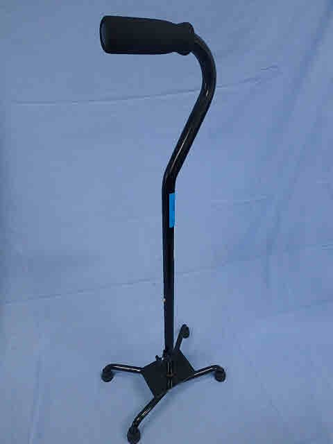 Quad walking stick large black