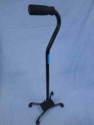 Quad walking stick large black