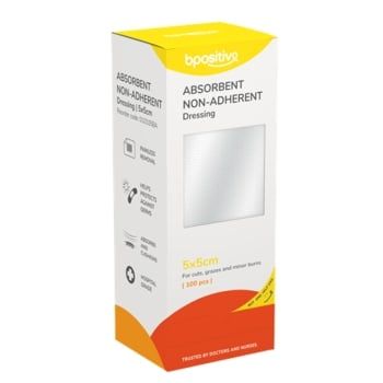 NON ADHESIVE ABSORBANT DRESSING 5 X 5
